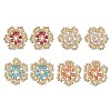 Flower Glass Seed Bead Stud Earrings EJEW-MZ00668-2