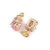 Brass Pave Cubic Zirconia Pendants KK-H078-33G-05-2