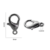 Zinc Alloy Lobster Claw Clasps PALLOY-YW0001-12B-4