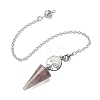 Natural Strawberry Quartz Cone Dowsing Pendulum Big Pendants G-C114-02P-17-2