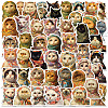 50Pcs PVC Waterproof Self-Adhesive Cat Picture Sticker STIC-Q004-05A-1