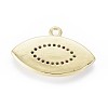 Golden Plated Brass Micro Pave Colorful Cubic Zirconia Pendants KK-F807-25-G-3
