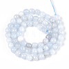 Dyed Natural White Jade Beads Strands X-G-T139-6mm-60-24-2
