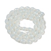 Electroplate Imitation Jade Glass Beads Strands LS-EGLA-N013-J8mm-D02-2