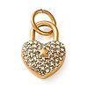 304 Stainless Steel Rhinestone Pendants RB-CBA324D-01G-10-1