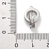 Brass Micro Pave Clear Cubic Zirconia Pendants ZIRC-L104-008P-3