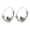 316 Surgical Stainless Steel Hoop Earrings for Women and Men EJEW-D096-22E-AS-1