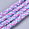 Handmade Polymer Clay Beads Strands X-CLAY-R091-8mm-01-6