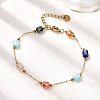 Glass Beaded Chain Bracelets BJEW-K237-23G-2