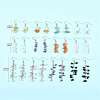 24Pair 316 Surgical Stainless Steel Dangle Earrings EJEW-FS00057-3