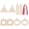 8Pcs 4 Styles Wood Thread Winding Boards DIY-WH0888-169-1