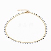 Brass Enamel Handmade Beaded Chain NecklaceS NJEW-JN03145-2