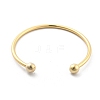 Brass Open Cuff Bangles BJEW-G736-07G-4