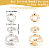 20Pcs 2 Colors Brass Locking Jump Rings KK-BBC0023-07A-2