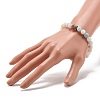 Natural Morganite Round Beads Stretch Bracelet for Teen Girl Women BJEW-JB07061-3