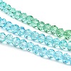Transparent Painted Glass Beads Strands X1-DGLA-A034-T4mm-A17-4