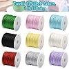 9 Rolls 9 Colors Nylon Braided Cord NWIR-YW0001-16-2