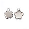 Tarnish Resistant 304 Stainless Steel Pendant Cabochon Settings STAS-P210-04P-2