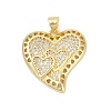 Brass Micro Pave Cubic Zirconia Pendants KK-D317-087G-1