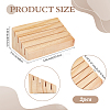 Pine Wooden Slant Back Playing Cards Slotted Holder ODIS-WH0079-071-2