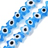 Handmade Evil Eye Lampwork Beads Strands LAMP-G166-02D-1