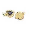 Brass Micro Pave Cubic Zirconia Pendants KK-K384-23D-G-2