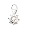 925 Sterling Silver Helm Charms STER-A048-16S-2