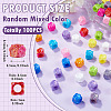 100Pcs Pearlized UV Plating Opaque Acrylic European Beads SACR-TA0001-77A-4