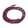 Natural Red Tourmaline Beads Strands GG-CBA77FB-B01-3mm-B-5
