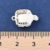 Brass Micro Pave Clear Cubic Zirconia Box Clasps KK-C080-10S-3