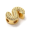 Brass Micro Pave Clear Cubic Zirconia Charms LS-ZIRC-C009-01G-S-2