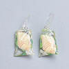 Tortoise Shape Fish Water Bag Resin Pendants DIY-WH0121-38E-1