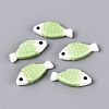 Hand Painted Fish Shaped Porcelain Beads PORC-N013-06A-1