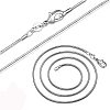 Brass Snake Chain Fine Necklaces NJEW-PH0002-20-3