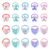20Pcs 20 Colors Polyester & Plastic Girls Hair Accessories OHAR-TA0001-18-1