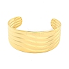 304 Stainless Steel Wavy Open Cuff Bangles for Women BJEW-Q344-02G-2