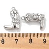Brass Micro Pave Clear Cubic Zirconia Pendants KK-M102-25P-3