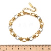 304 Stainless Steel Cable Chain Bracelets for Women BJEW-Z134-01G-3