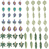 20Pcs 5 Styles Rainbow Color Alloy Pendants PALLOY-YW0007-03-2