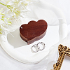 Portable Walnut Wooden Couple Ring Boxes OBOX-WH0015-03-5