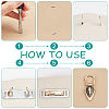 8Pcs 2 Style Zinc Alloy Bag Lock Accessories FIND-WR0004-47-2