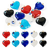  10Pcs 5 Colors Handmade Evil Eye Lampwork Pendants LAMP-TA0001-15-2