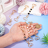 6Pcs 3 Styles Alloy Enamel Heart Link Bag Extender Chains KEYC-TAC00058-6