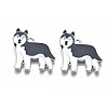 Rack Plating Alloy Enamel Dog Pendants X-PALLOY-T075-157A-1