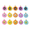 15 Pcs Acrylic Glass Seed Beaded Pendants PALLOY-MZ00294-1