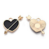 Light Gold Plated Alloy Pendants LS-ENAM-T009-35B-1