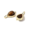 Natural Tiger Eye Pendants KK-P325-08G-01-2