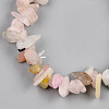 Unisex Chip Natural Morganite Beaded Stretch Bracelets BJEW-S143-44-3