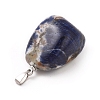 Natural Sodalite Pendants X-G-k302-B12-3