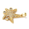 Brass Micro Pave Cubic Zirconia Pendants KK-K305-11A-G-2